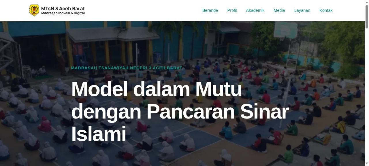 Screenshot situs MTSN 3 Aceh Barat